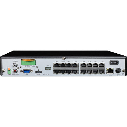 Speco N16JLN - 16 Channel 8MP (4K) NDAA NVR with Advanced Analytics