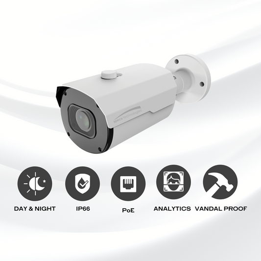 Speco O8B1G-8MP 4K IP Bullet Camera with Advanced Analytics