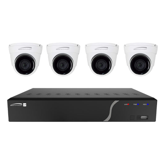 Speco ZIPK4N1- 4 Channel Surveillance Kit with Four 5MP IP Cameras, 1TB, NDAA Compliant