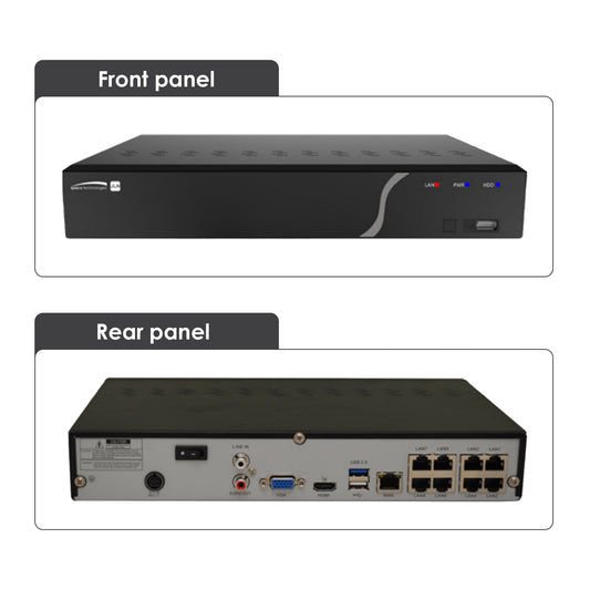 Speco ZIPK8N2 - 8 Channel Surveillance Kit with Six 5MP IP Cameras, 2TB, NDAA Compliant