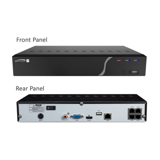 Speco ZIPK4N1- 4 Channel Surveillance Kit with Four 5MP IP Cameras, 1TB, NDAA Compliant